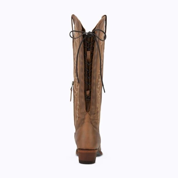 🆕Women Brown Polyurethane Over the Knee Adjustable Thigh High Cowgirl Boot - Picture 5 of 8